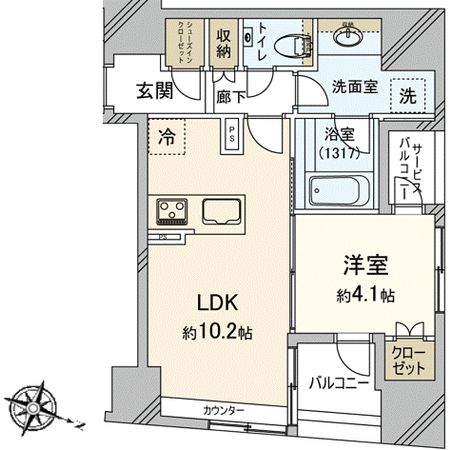 リビオレゾン千代田岩本町ルジェンテ 間取図