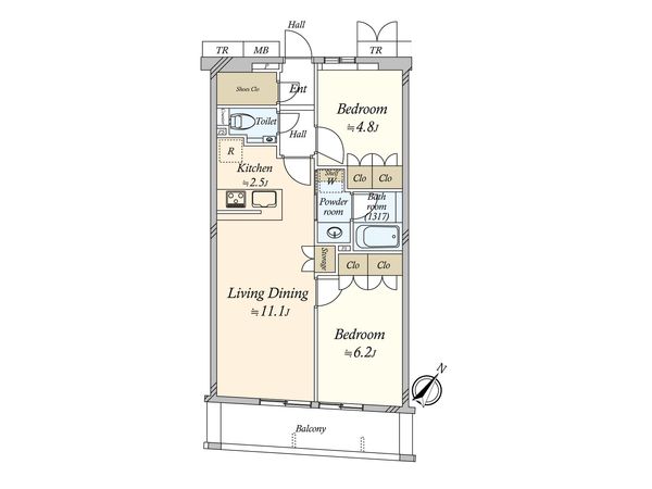 日本橋浜町ダイヤレジデンス 間取図