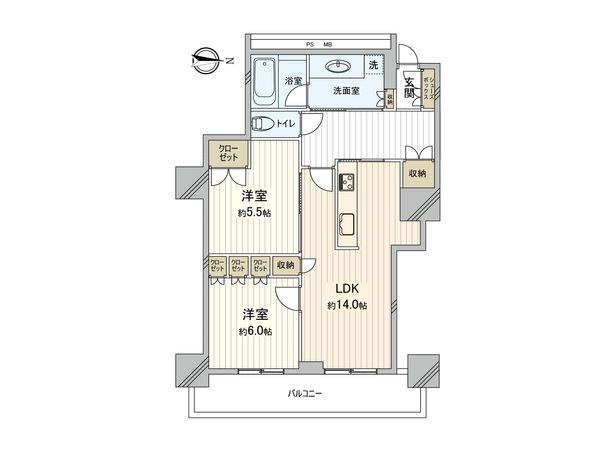 阿波座ライズタワーズ フラッグ46 間取図