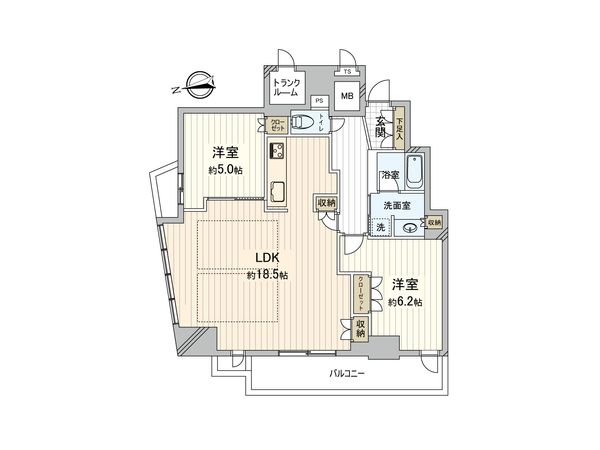 プラウドタワー北浜 間取図
