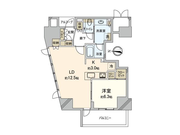ジオタワー新町 間取図