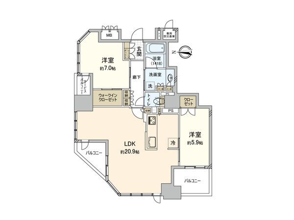 ブランズタワー大阪本町 間取