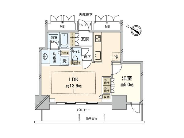 ザ・ファインタワー大阪肥後橋 間取図