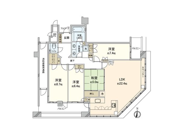 ビオール大阪大手前タワー 間取