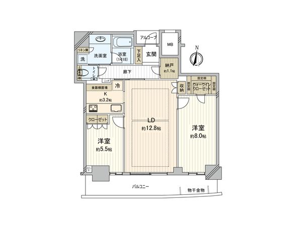 大阪ひびきの街 ザ・サンクタスタワー 間取