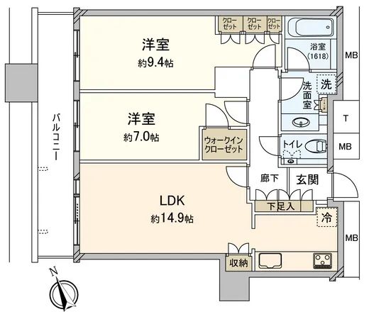 The Kitahama 間取図