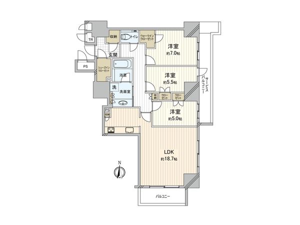 ジオタワー新町 間取図
