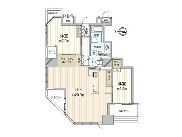ブランズタワー大阪本町 間取図