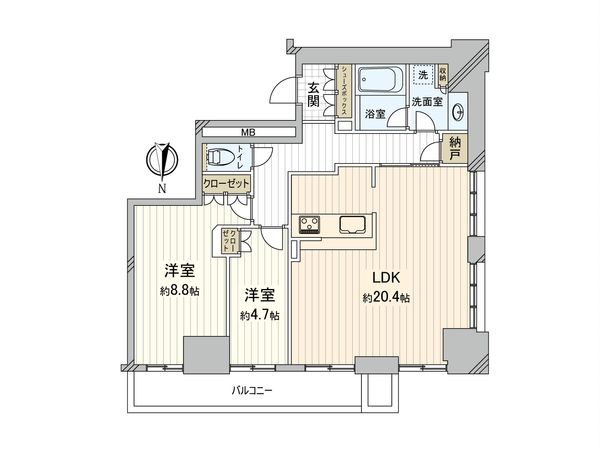 クレヴィアタワー大阪本町 間取図