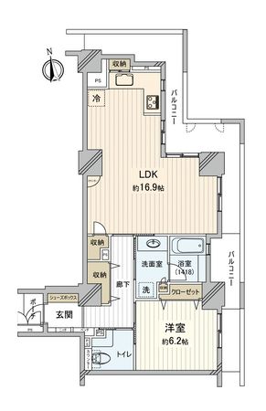 ローレルコート上本町 間取図(平面図)