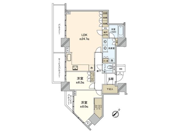グランドメゾン上町台レジデンスタワー 間取図