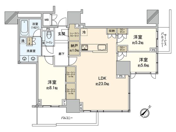 グランドメゾン上町台レジデンスタワー 間取図