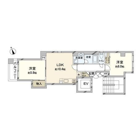 リシェ阿倍野元町 間取図