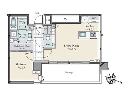 ●1LDK●床暖房LDと洋室にございます。