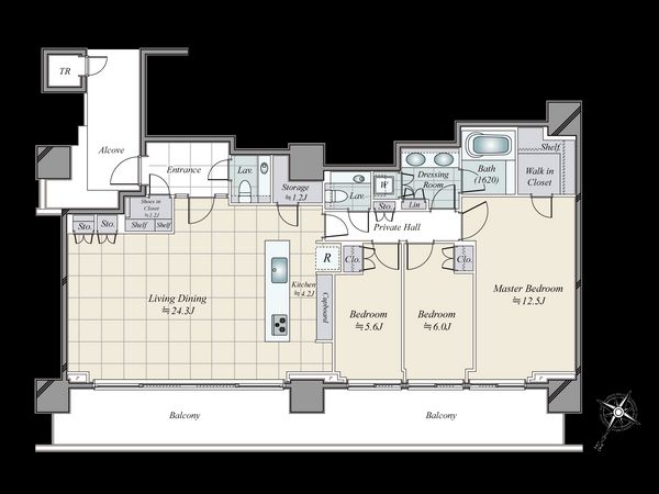 THE COURT 神宮外苑 間取図