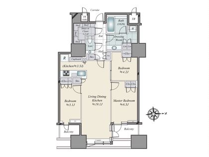 三田ガーデンヒルズ イーストヒル 間取図(平面図)