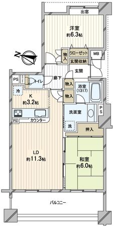 ダイアパレス西千葉グレートハイランド 間取図