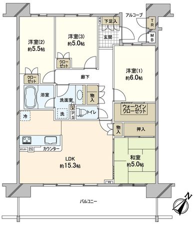 サングランデ千葉みなと 間取図