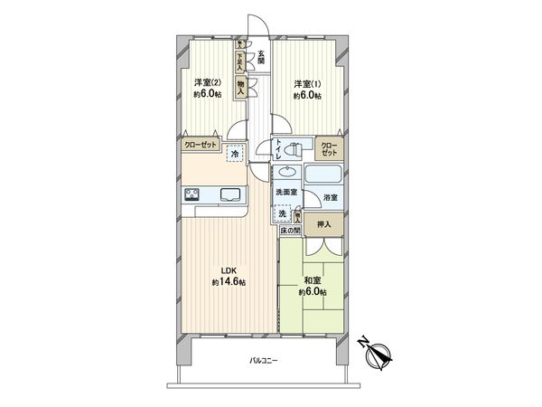 エコロジー千葉みなとレジデンス 間取図