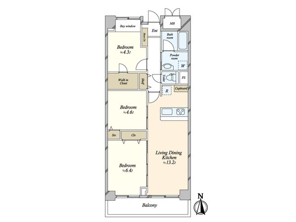 ライオンズマンション南砂町 間取図