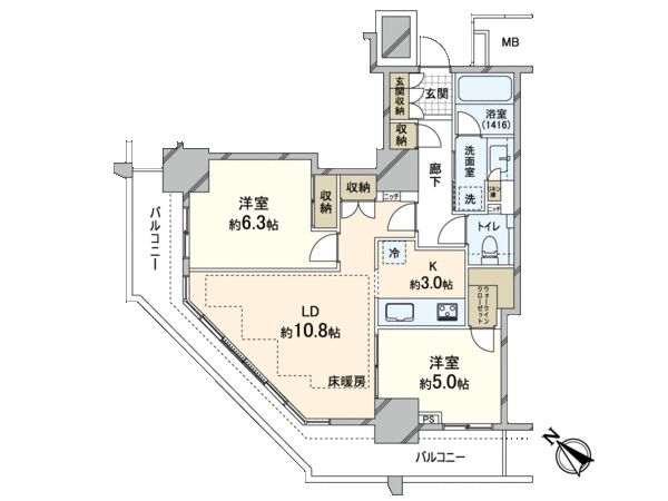 マークフロントタワー曳舟 間取