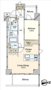 ブランシエラ東京住吉 間取図(平面図)