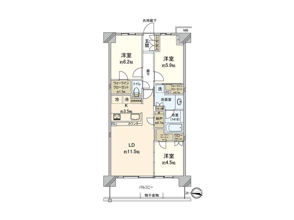 パークホームズ溝の口ミッドイースト 間取図