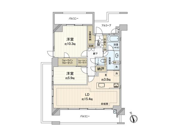 ジオ美しが丘二丁目ヒルズ 間取図