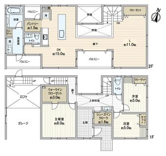 大場町戸建 間取図