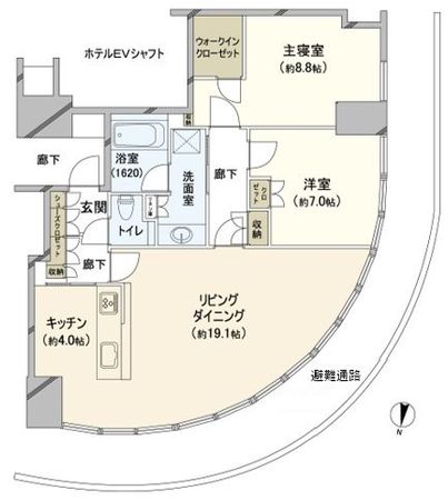 Brillia Tower 堂島 間取図(平面図)