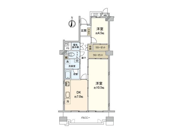 日商岩井南森町マンション 間取図
