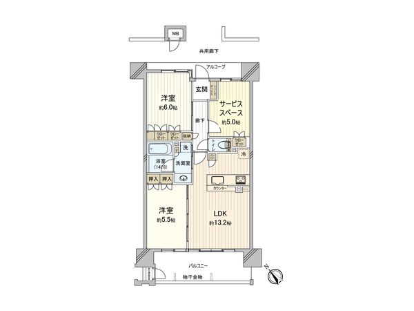 レ・ジェイド高槻古曽部 間取図