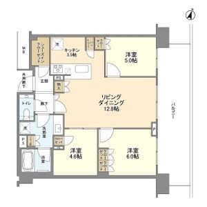 Brillia Tower 箕面船場 TOP OF THE HILL 間取図(平面図)