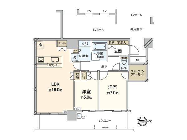 パークタワー梅田 間取図(平面図)