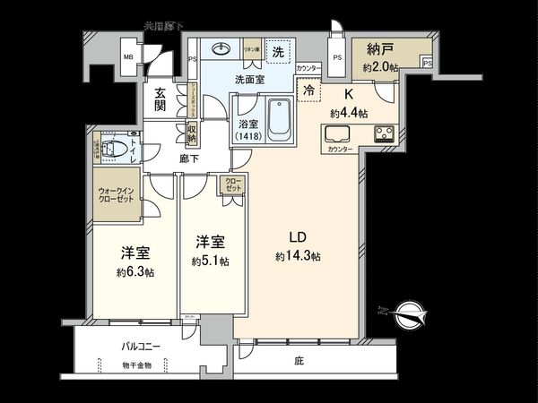 ブランズタワー梅田North 間取図(平面図)