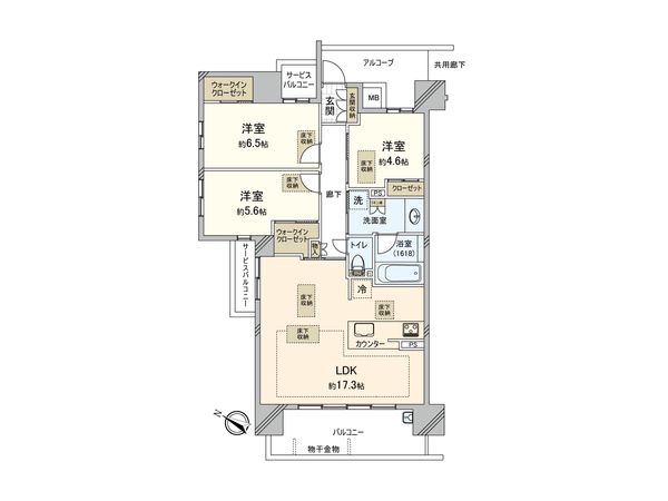ハルモシティ 間取図