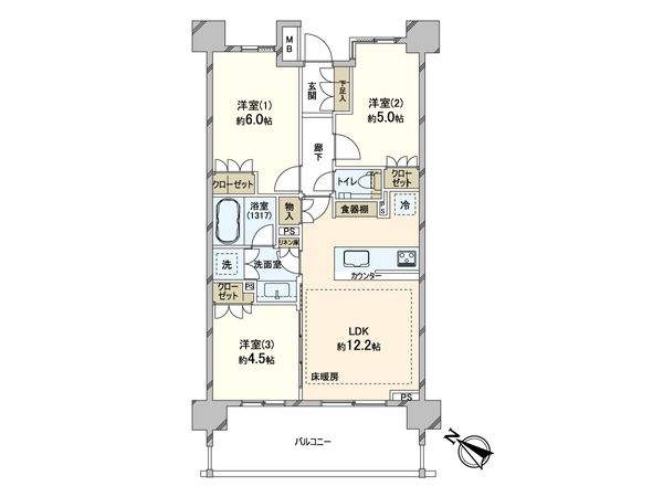 リストレジデンス用賀 間取図