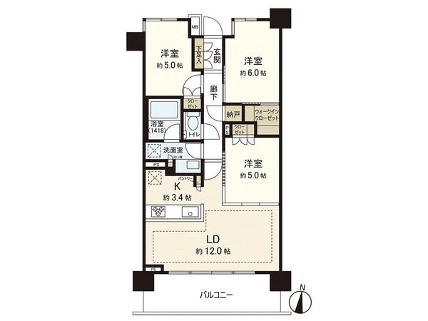 Brillia弦巻 間取図