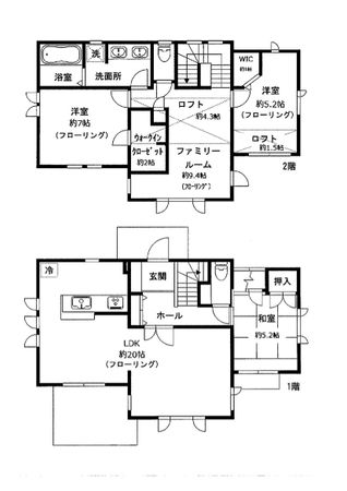 瑞穂区春山町戸建 間取図