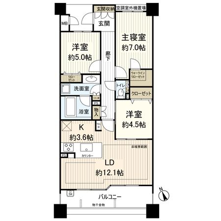 ローレルコート東山 間取図