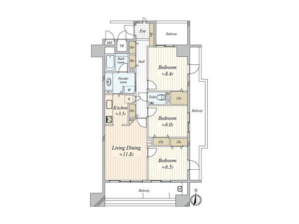 ハートヒルズ名駅北 間取図