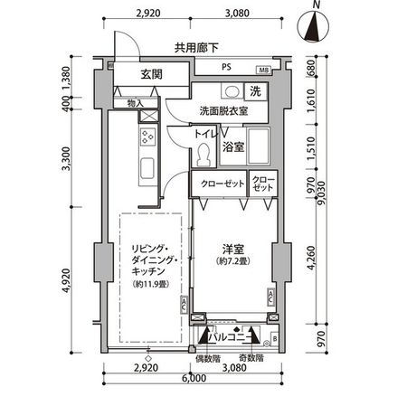 東雲キャナルコートCODAN11号棟 間取図(平面図)