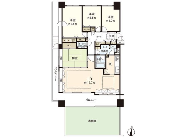 グランドステージ・プレファシオ円山 間取図(平面図)