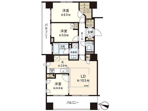 パークホームズ札幌大通東 ザレジデンス 間取図