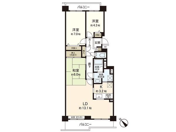 パークアベニュー弐番館 間取図