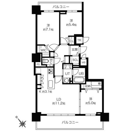 クレアホームズ琴似本通 間取図