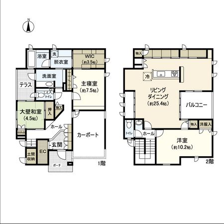 大野田3丁目貸家 間取図(平面図)