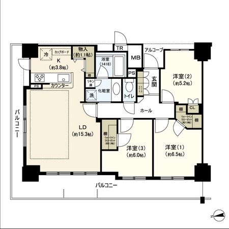 パークタワーあすと長町 間取図