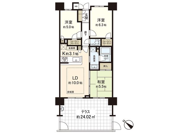 プレシス泉中央 間取図