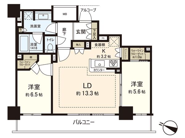 パークホームズ仙台中央 間取図